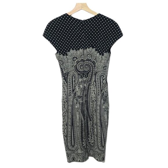 Genny Women's Vintage 100% Italian Silk Cap Sleeve Polka Dot Dress Pinup VTG Sm - Picture 2 of 5